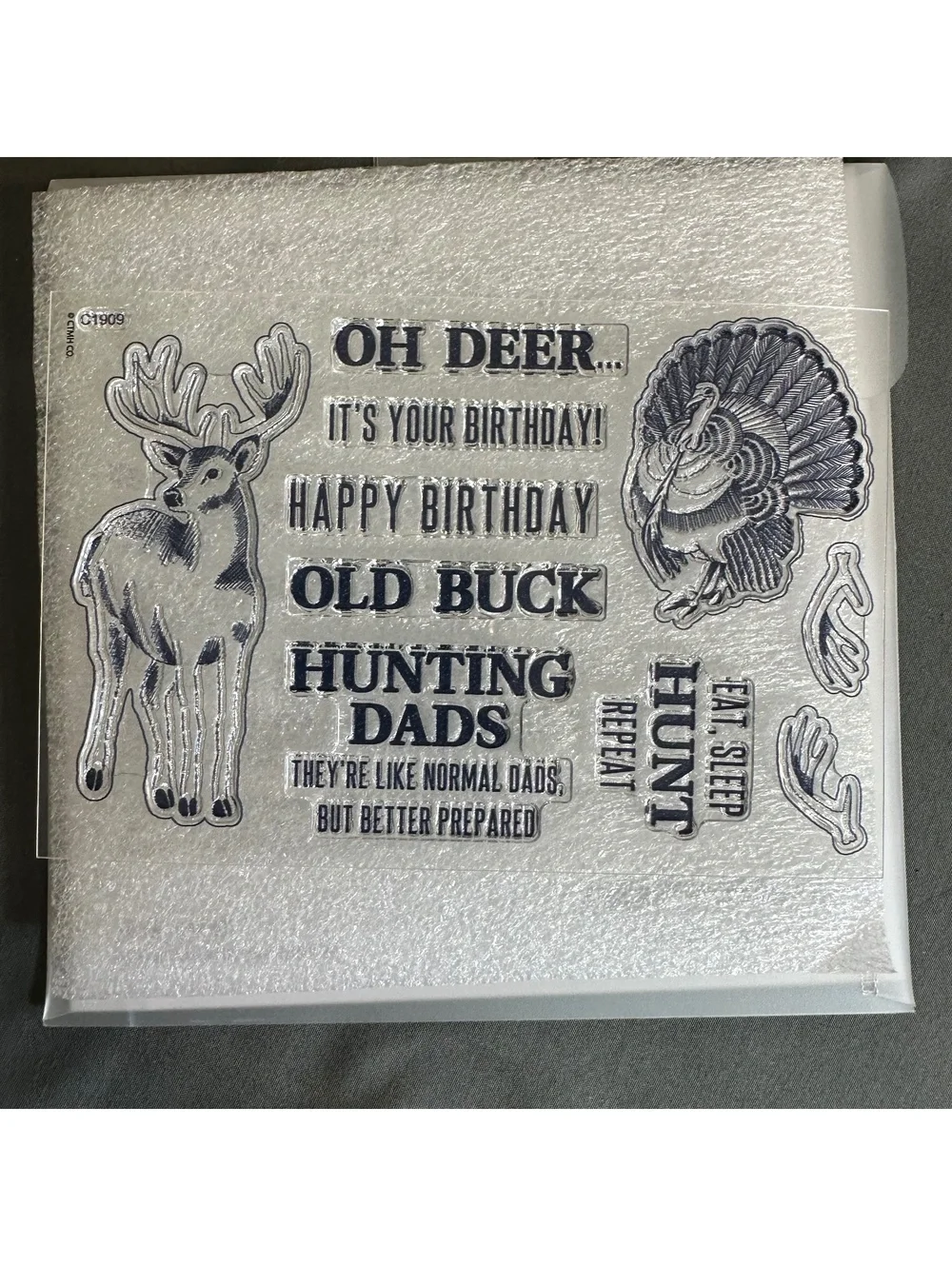 Close To My Heart Z4329 Hunting Dads Acrylic Stamp and Thin Cut Set